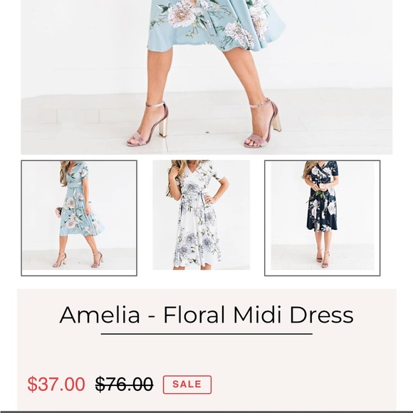 Amelia Floral Midi Dress